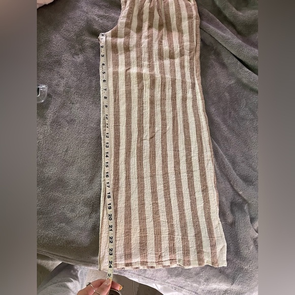 Misa Los Angeles Revolve Striped Tan and White Wide-Leg Pants - Picture 8 of 8